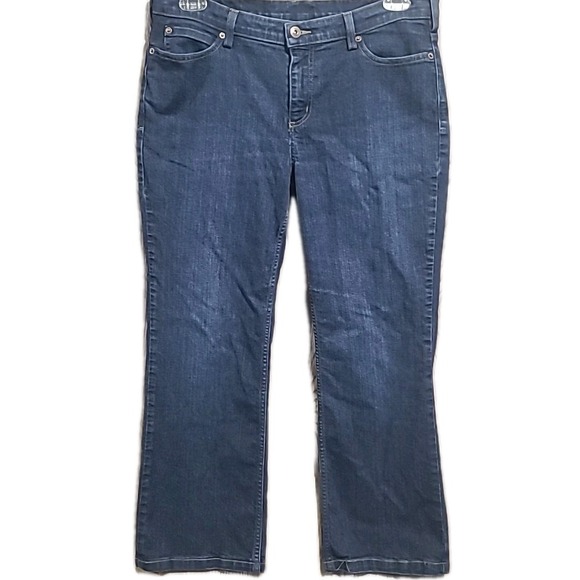 Duluth Pack Denim - Duluth Trading Relaxed Straight Jeans Size 14 x Actual 27 Dark Wash Mid Rise